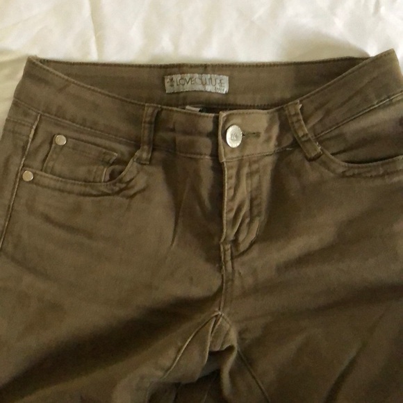 ❤️5/$25 Love Culture Olive Green Skinny Jeans - Picture 4 of 5